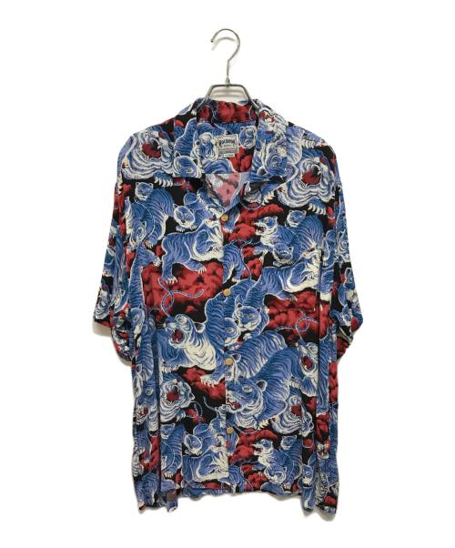 HOUSTON（ヒューストン）HOUSTON (ヒューストン) ALOHA SHIRT ブルー サイズ:XLの古着・服飾アイテム