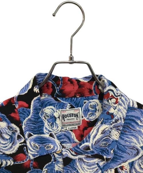 HOUSTON（ヒューストン）HOUSTON (ヒューストン) ALOHA SHIRT ブルー サイズ:XLの古着・服飾アイテム