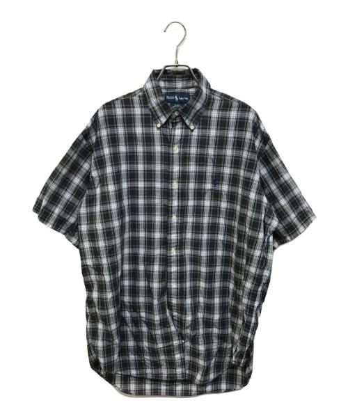 RALPH LAUREN（ラルフローレン）RALPH LAUREN (ラルフローレン) 半袖チェックシャツ ネイビー サイズ:Mの古着・服飾アイテム