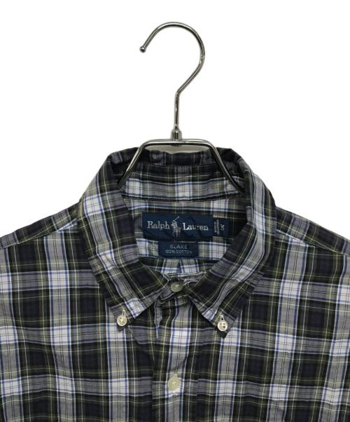 RALPH LAUREN（ラルフローレン）RALPH LAUREN (ラルフローレン) 半袖チェックシャツ ネイビー サイズ:Mの古着・服飾アイテム