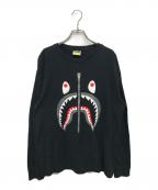 A BATHING APEア ベイシング エイプ）の古着「SHARK L/S TEE」｜ブラック