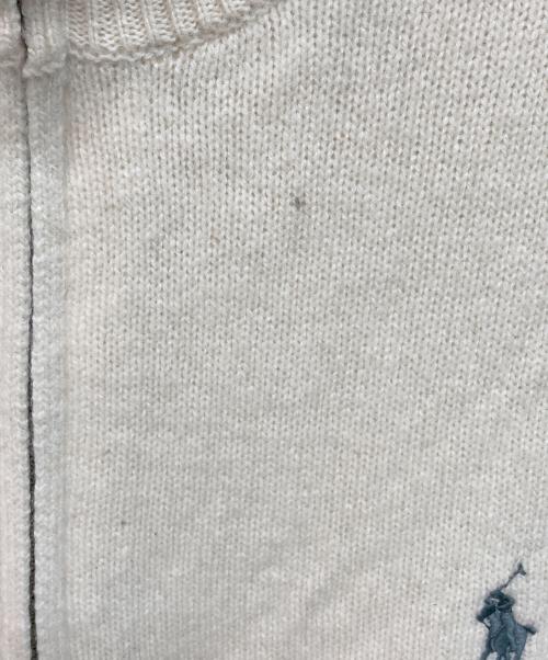 POLO RALPH LAUREN（ポロ・ラルフローレン）POLO RALPH LAUREN (ポロ・ラルフローレン) ハーフジップニット ホワイト サイズ:Lの古着・服飾アイテム