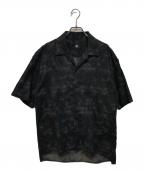 Paul Smith RED EARポールスミス レッドイヤー）の古着「転写プリントオープンカラーシャツ」｜ブラック