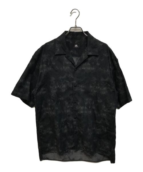 Paul Smith RED EAR（ポールスミス レッドイヤー）Paul Smith RED EAR (ポールスミス レッドイヤー) 転写プリントオープンカラーシャツ ブラック サイズ:Lの古着・服飾アイテム