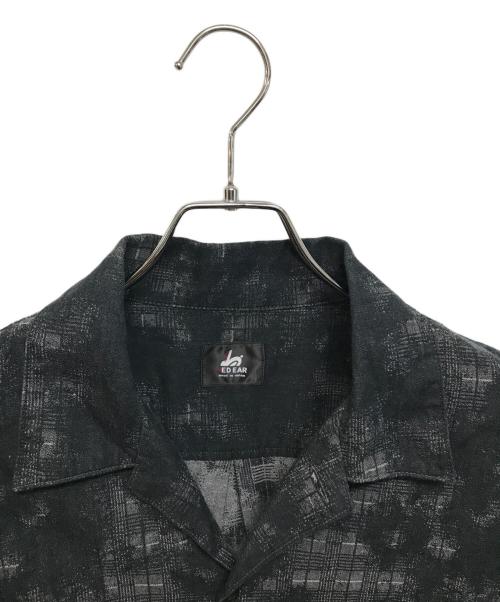 Paul Smith RED EAR（ポールスミス レッドイヤー）Paul Smith RED EAR (ポールスミス レッドイヤー) 転写プリントオープンカラーシャツ ブラック サイズ:Lの古着・服飾アイテム