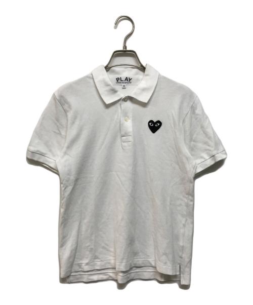 PLAY COMME des GARCONS（プレイコムデギャルソン）PLAY COMME des GARCONS (プレイコムデギャルソン) PLAYハートポロシャツ ホワイト サイズ:XSの古着・服飾アイテム
