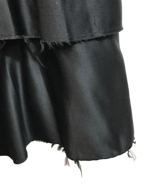 BLACK COMME des GARCONS（ブラックコムデギャルソン）BLACK COMME des GARCONS (ブラックコムデギャルソン) カットオフティアードロングスカート ブラック サイズ:Sの古着・服飾アイテム