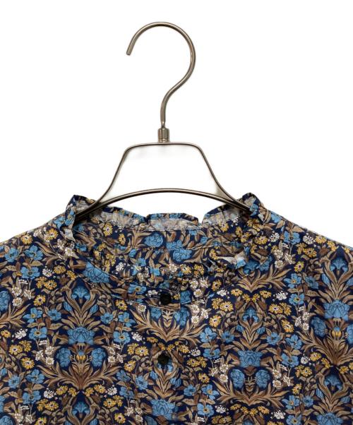 Shower Party（シャワーパーティー）Shower Party (シャワーパーティー) リバティ柄シャツワンピース ネイビー サイズ:1 未使用品の古着・服飾アイテム