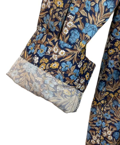 Shower Party（シャワーパーティー）Shower Party (シャワーパーティー) リバティ柄シャツワンピース ネイビー サイズ:1 未使用品の古着・服飾アイテム