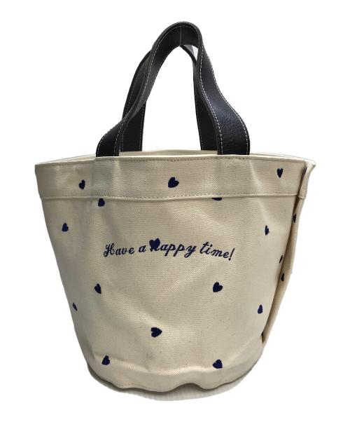 LUDLOW（ラドロー）LUDLOW (ラドロー) UNITED ARROWS (ユナイテッドアローズ) キャンバスバッグ ホワイトの古着・服飾アイテム