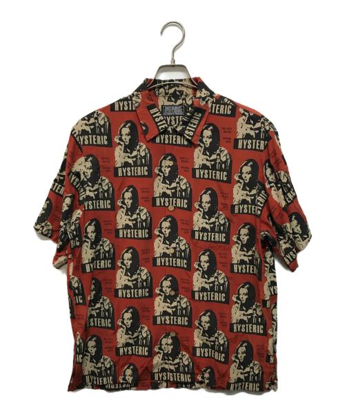 Hysteric Glamour（ヒステリックグラマー）Hysteric Glamour (ヒステリックグラマー) HYSTERIC FICTION柄 アロハシャツ レッド サイズ:SIZE Lの古着・服飾アイテム