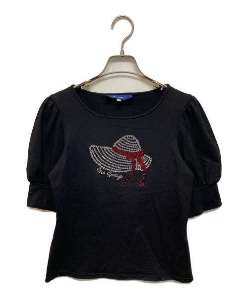 M'S GRACY（エムズグレイシー）M'S GRACY (エムズグレイシー) 帽子モチーフホットフィックス カットソー ブラック サイズ:Mの古着・服飾アイテム