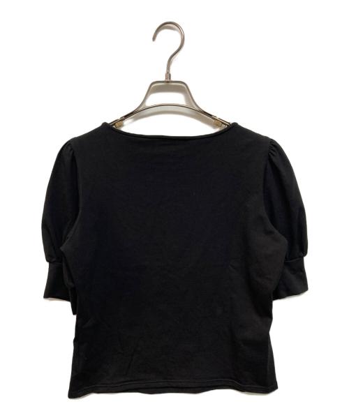 M'S GRACY（エムズグレイシー）M'S GRACY (エムズグレイシー) 帽子モチーフホットフィックス カットソー ブラック サイズ:Mの古着・服飾アイテム