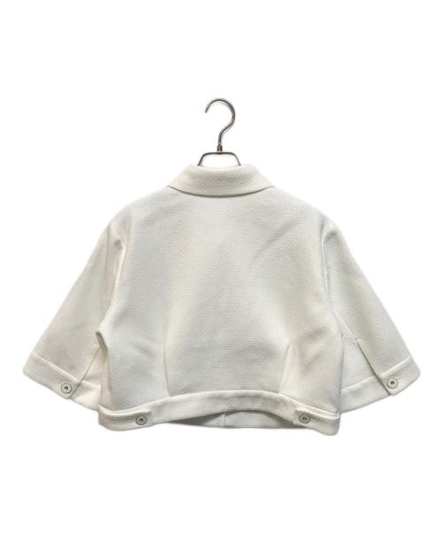 ANAYI（アナイ）ANAYI (アナイ) ドビーツイードハーフスリーブブルゾン ホワイト サイズ:Sの古着・服飾アイテム