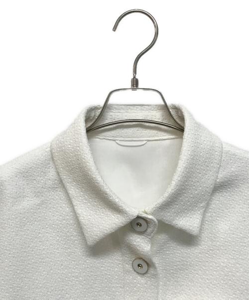 ANAYI（アナイ）ANAYI (アナイ) ドビーツイードハーフスリーブブルゾン ホワイト サイズ:Sの古着・服飾アイテム