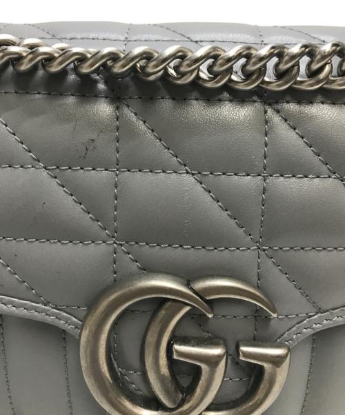 GUCCI（グッチ）GUCCI (グッチ) GGマーモント スモール ショルダーバッグ グレーの古着・服飾アイテム