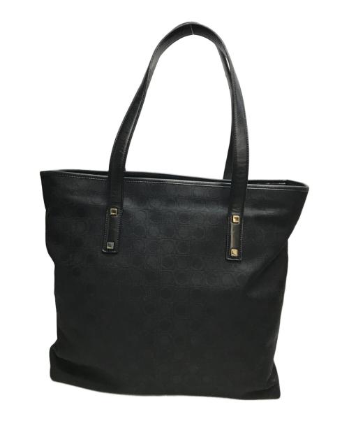 Salvatore Ferragamo（サルヴァトーレ フェラガモ）Salvatore Ferragamo (サルヴァトーレ フェラガモ) ガンチーニキャンバストートバッグ ブラックの古着・服飾アイテム