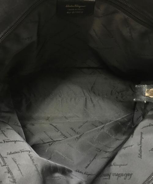 Salvatore Ferragamo（サルヴァトーレ フェラガモ）Salvatore Ferragamo (サルヴァトーレ フェラガモ) ガンチーニキャンバストートバッグ ブラックの古着・服飾アイテム