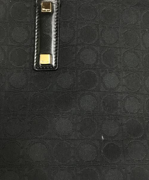 Salvatore Ferragamo（サルヴァトーレ フェラガモ）Salvatore Ferragamo (サルヴァトーレ フェラガモ) ガンチーニキャンバストートバッグ ブラックの古着・服飾アイテム