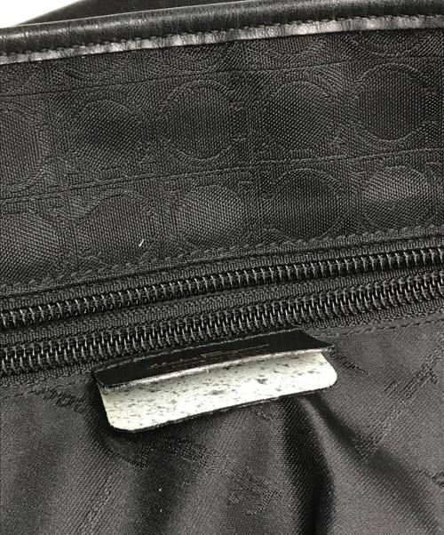 Salvatore Ferragamo（サルヴァトーレ フェラガモ）Salvatore Ferragamo (サルヴァトーレ フェラガモ) ガンチーニキャンバストートバッグ ブラックの古着・服飾アイテム