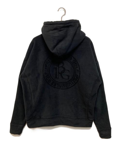 1piu1uguale3 GOLF（ウノ ピゥ ウノ ウグァーレ トレ ゴルフ）1PIU1UGUALE3 GOLF (ウノ ピゥ ウノ ウグァーレ トレ ゴルフ) ポーラテックフリースサークルロゴプルオーバーパーカー ブラック サイズ:Mの古着・服飾アイテム