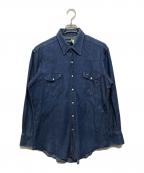 Wranglerラングラー）の古着「デニムウエスタンシャツ」｜ブルー