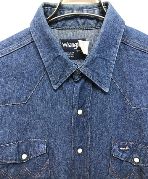 Wrangler（ラングラー）Wrangler (ラングラー) デニムウエスタンシャツ ブルー サイズ:SIZE 16 1/2の古着・服飾アイテム