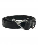 TORY LEATHERトリーレザー）の古着「Nickel Mini Hoof Pick Belt」｜ブラック