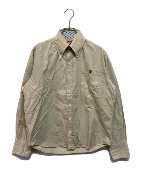 A BATHING APE（ア ベイシング エイプ）A BATHING APE (ア ベイシング エイプ) ボタンダウンシャツ ベージュ サイズ:Mの古着・服飾アイテム