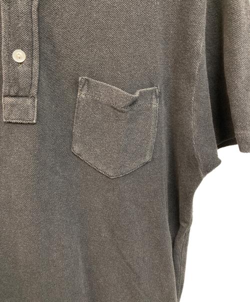 RRL（ダブルアールエル）RRL (ダブルアールエル) BLACK INDIGO POCKET POLO SHIRTS ブラック サイズ:Mの古着・服飾アイテム