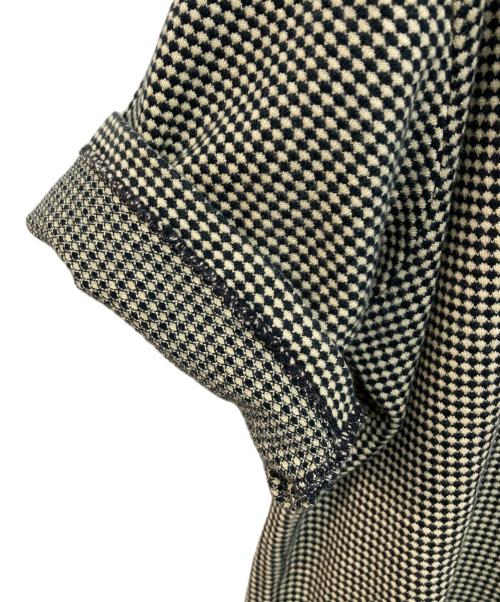 BUTCHER PRODUCTS（ブッチャープロダクツ）BUTCHER PRODUCTS (ブッチャープロダクツ) ハウンドトゥース 柄 ポロ シャツ ブラック サイズ:42の古着・服飾アイテム