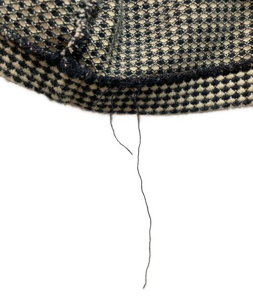 BUTCHER PRODUCTS（ブッチャープロダクツ）BUTCHER PRODUCTS (ブッチャープロダクツ) ハウンドトゥース 柄 ポロ シャツ ブラック サイズ:42の古着・服飾アイテム