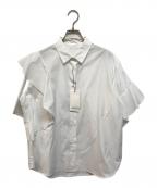 JNBYジェイエヌビーワイ）の古着「Modern Ruffle Cotton-poplin Shirt」｜ホワイト