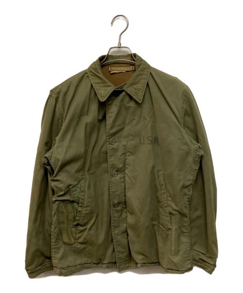 U'S NAVY（ユーエスネイビー）U'S NAVY (ユーエスネイビー) N-4デッキジャケット カーキ サイズ:36の古着・服飾アイテム