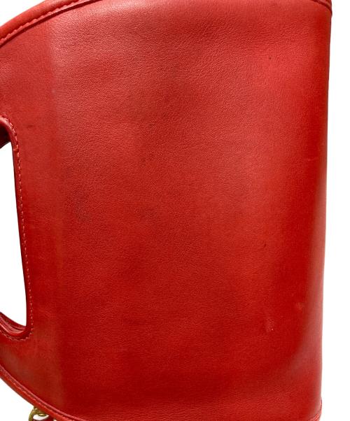COACH（コーチ）COACH (コーチ) ハーフムーンショルダーバッグ レッドの古着・服飾アイテム