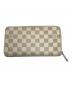 LOUIS VUITTON (ルイ ヴィトン) ダミエ・アズール ジッピーウォレット ホワイト：18000円