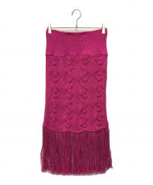 PHOTOCOPIEU（フォトコピュー）の古着「CROCHET スカート」｜ショッキングピンク