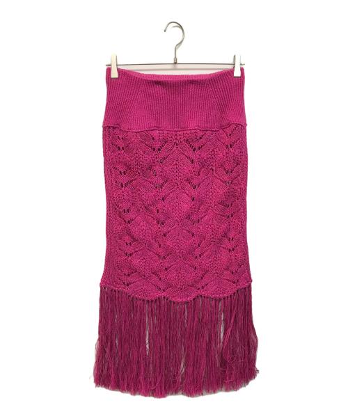 PHOTOCOPIEU（フォトコピュー）PHOTOCOPIEU (フォトコピュー) CROCHET スカート ショッキングピンク サイズ:TUの古着・服飾アイテム