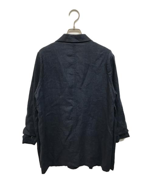 boutique ordinary（ブティークオーディナリー）BOUTIQUE ORDINARY (ブティークオーディナリー) シュシュスリーブダブルジャケット ネイビー サイズ:1 未使用品の古着・服飾アイテム