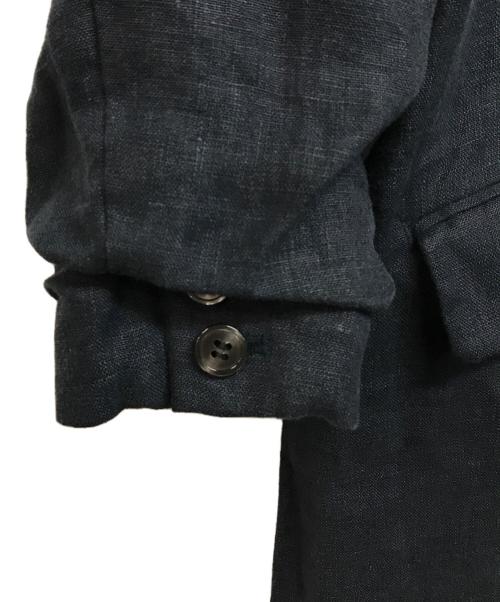 boutique ordinary（ブティークオーディナリー）BOUTIQUE ORDINARY (ブティークオーディナリー) シュシュスリーブダブルジャケット ネイビー サイズ:1 未使用品の古着・服飾アイテム