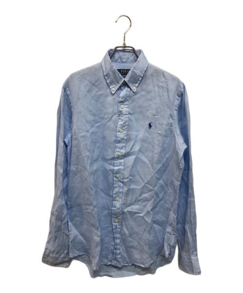 POLO RALPH LAUREN（ポロ・ラルフローレン）POLO RALPH LAUREN (ポロ・ラルフローレン) リネンシャツ ブルー サイズ:Sの古着・服飾アイテム