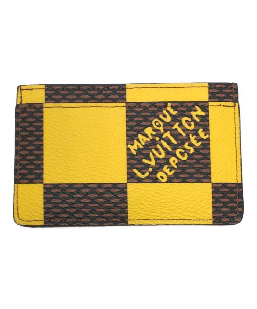 LOUIS VUITTON（ルイ ヴィトン）LOUIS VUITTON (ルイ ヴィトン) ポルト カルト・サーンプル イエロー×ブラウンの古着・服飾アイテム