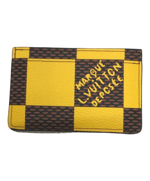 LOUIS VUITTON（ルイ ヴィトン）LOUIS VUITTON (ルイ ヴィトン) ポルト カルト・サーンプル イエロー×ブラウンの古着・服飾アイテム