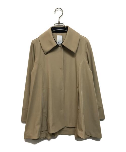 JENNE（ジェンヌ）JENNE (ジェンヌ) 配色裏衿フレアコート ベージュ サイズ:Sの古着・服飾アイテム