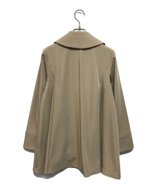 JENNE（ジェンヌ）JENNE (ジェンヌ) 配色裏衿フレアコート ベージュ サイズ:Sの古着・服飾アイテム
