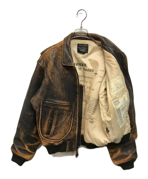 AVIREX（アヴィレックス）AVIREX (アヴィレックス) 80s G-2レザーフライトジャケット ブラウン サイズ:Sの古着・服飾アイテム
