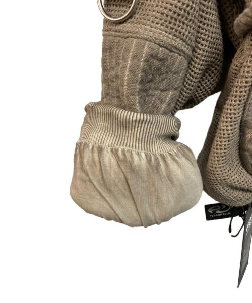 PERSONSOUL（パーソンソウル）PERSONSOUL (パーソンソウル) Cotton Armor Tactical Destruction Hooded Sweatshirt ブラウン サイズ:M 未使用品の古着・服飾アイテム