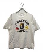 BAPE BY A BATHING APE×m&m'sベイプバイアベイシングエイプ×エムアンドエムズ）の古着「カレッジ TEE」｜ホワイト