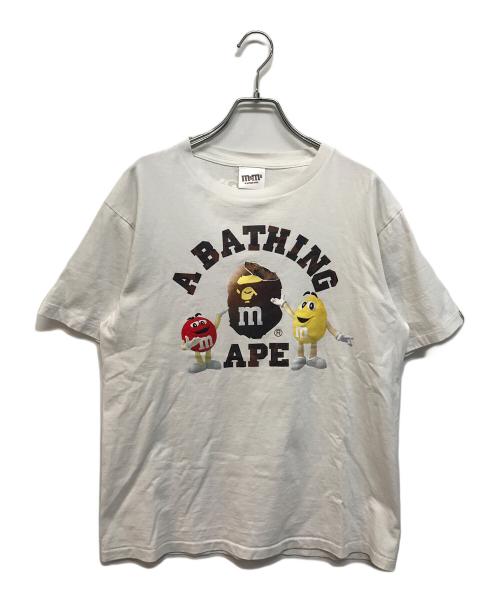 BAPE BY A BATHING APE（ベイプバイアベイシングエイプ）BAPE BY A BATHING APE (ベイプバイアベイシングエイプ) M&M'S (エムアンドエムズ) カレッジ TEE ホワイト サイズ:Mの古着・服飾アイテム