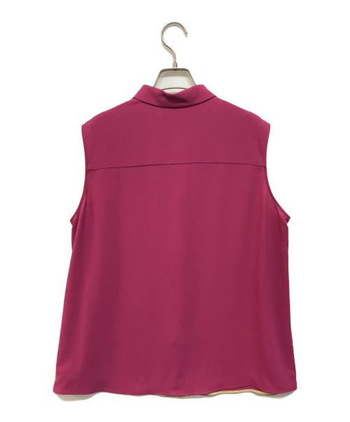 PS Paul Smith（ＰＳポールスミス）PS Paul Smith (ＰＳポールスミス) クレープデシンノースリーブシャツ ショッキングピンク サイズ:SIZE 46Lの古着・服飾アイテム